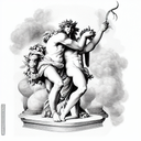 Dionysus and Apollo tattoo design idea
