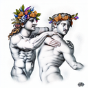 Dionysus and Apollo tattoo design idea