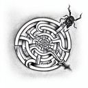 A kafkaesque labyrinth of a prison tattoo design idea