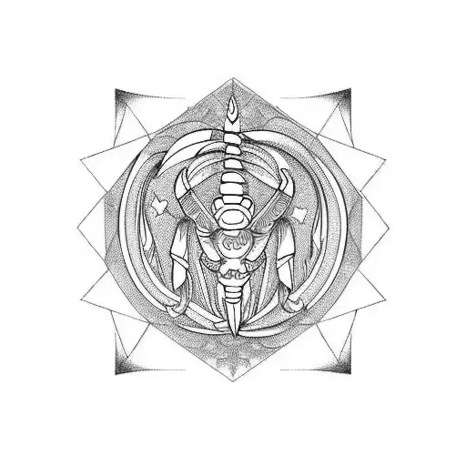 Scorpio sign, libra sign and virgo sign  tattoo design idea