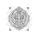 Scorpio sign, libra sign and virgo sign  tattoo design idea