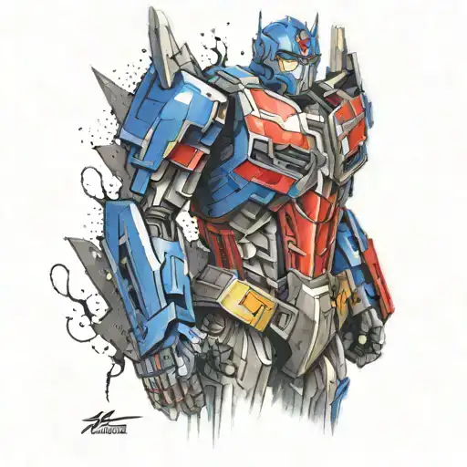 Optimus Prime body full tattoo design idea
