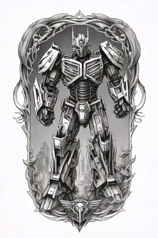 Optimus prime y bumblebee tattoo design idea