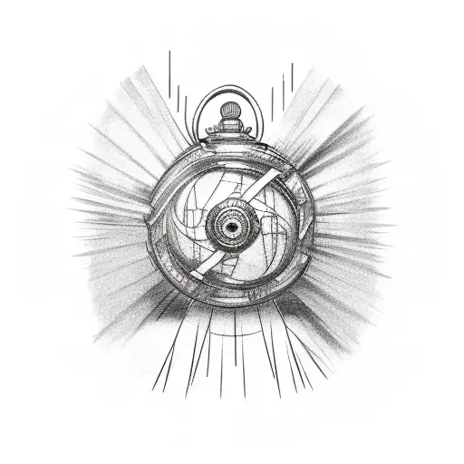 A sketch tattoo of a film reel unraveling into a timeline of historical events tattoo design idea