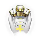 brass knuckles tattoo design idea