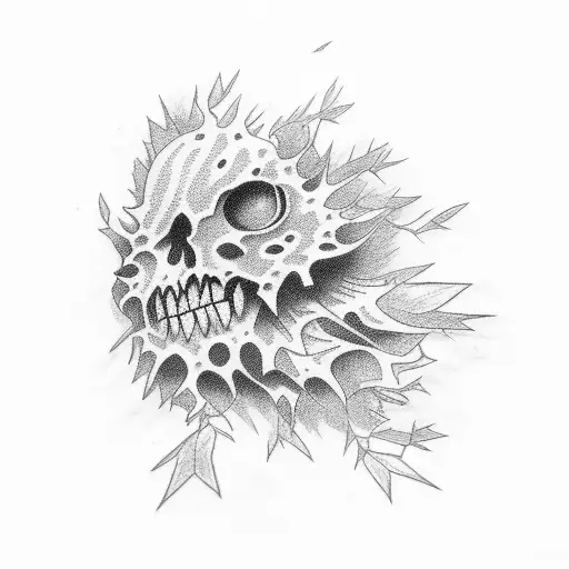 burning bush tattoo design idea