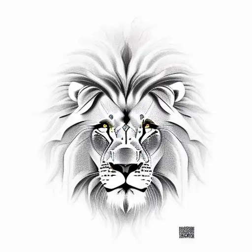 Fierce Lion tattoo design idea