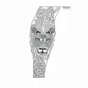 a lion with blue eyes tattoo design idea