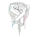 lgbt pride and suicide survivor tattoo design idea