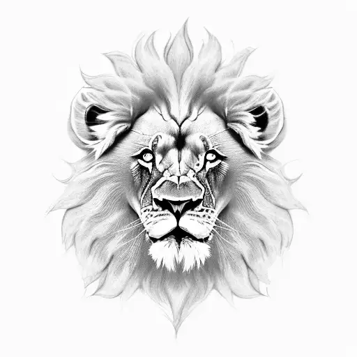 lion baby tattoo design idea
