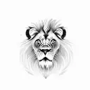 lion baby tattoo design idea