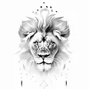 lion baby tattoo design idea