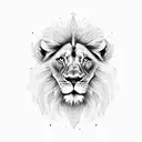 lion baby tattoo design idea