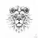 lion baby tattoo design idea