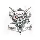 raging harley tattoo design idea