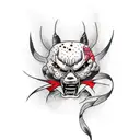 raging harley tattoo design idea