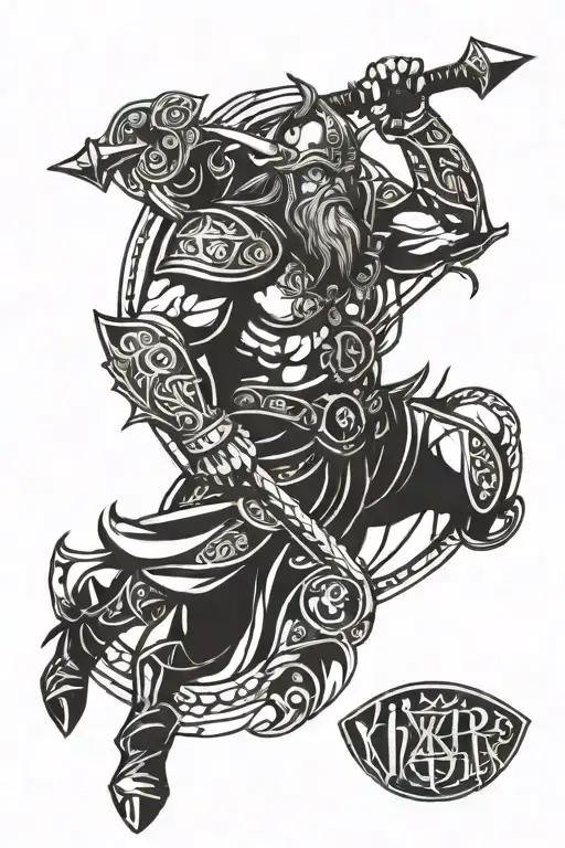 stained glass viking in roman style tattoo tattoo design idea