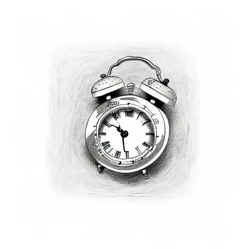 time is money clock tattoo design idea