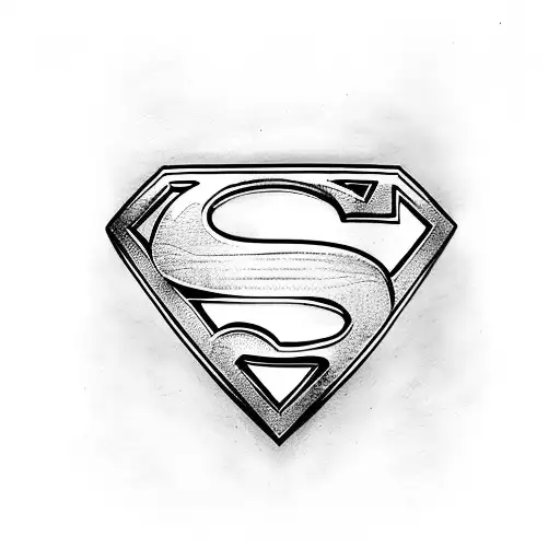 Superman logo with the words "Hey, fucker" under it tattoo design idea