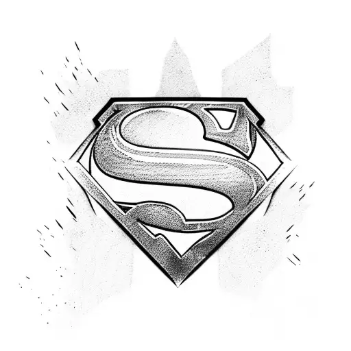 super man logo tattoo design idea