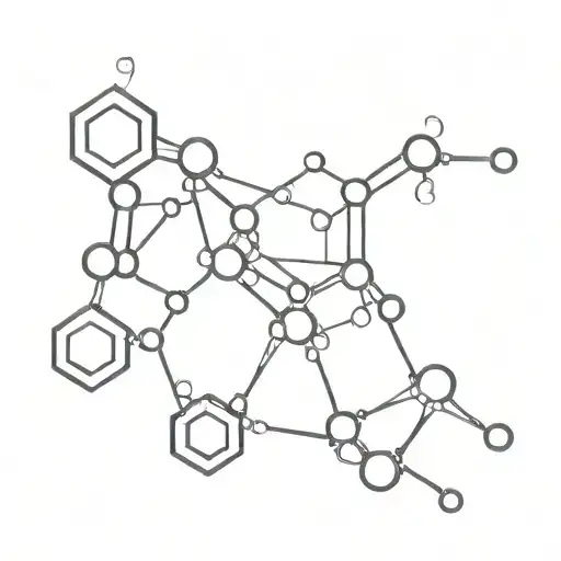 basic  dopamine molecule structure tattoo design idea