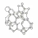 basic  dopamine molecule structure tattoo design idea