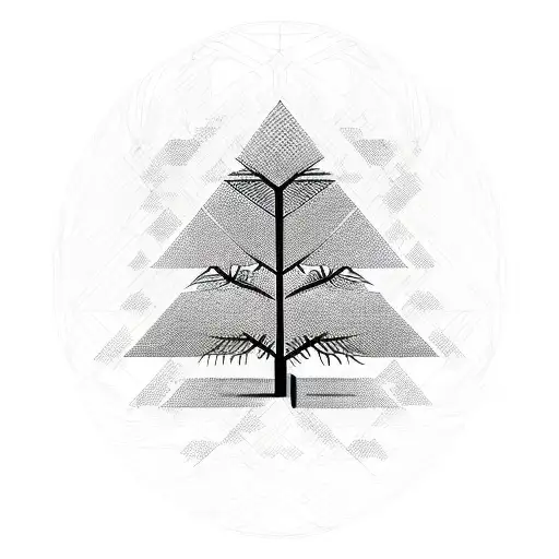 A binary code pattern forming a tree tattoo design idea