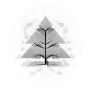A binary code pattern forming a tree tattoo design idea