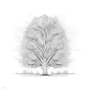 A binary code pattern forming a tree tattoo design idea