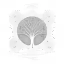 A binary code pattern forming a tree tattoo design idea