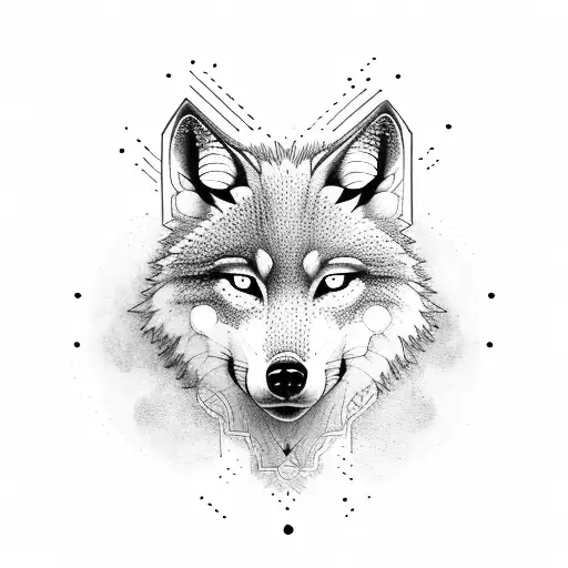 alpha wolf tattoo design idea