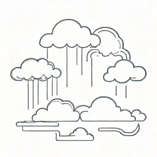 Thunderstorms, clouds, snow, and a slight drizzle tattoo design idea