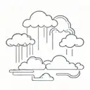 Thunderstorms, clouds, snow, and a slight drizzle tattoo design idea