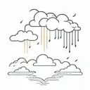 Thunderstorms, clouds, snow, and a slight drizzle tattoo design idea
