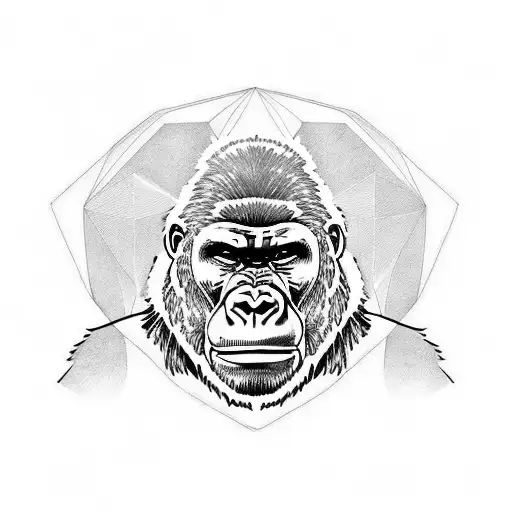 Gorilla tattoo design idea
