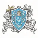 Monahan Family Crest shield with virtues tattoo design idea