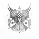 Crow viking tattoo design idea