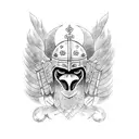 Crow viking tattoo design idea