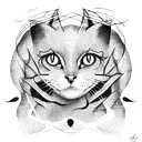 black cat tattoo design idea