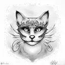 black cat tattoo design idea