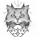 black cat tattoo design idea