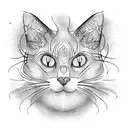 black cat tattoo design idea