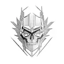 decepticon skull logo tattoo design idea