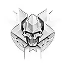decepticon skull logo tattoo design idea