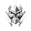 decepticon skull logo tattoo design idea