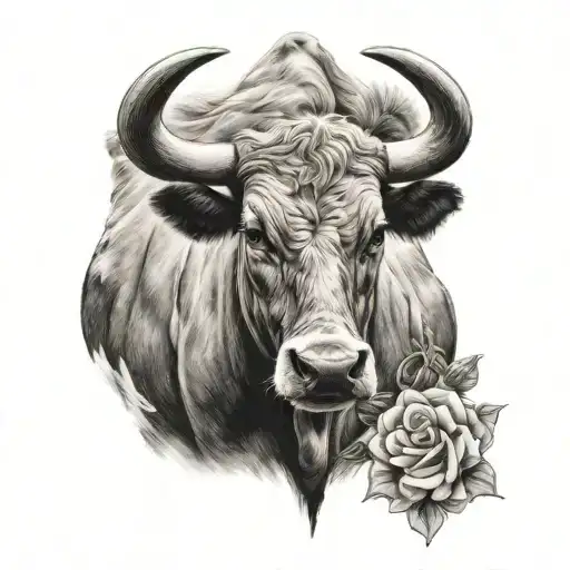 Texas longhorn tattoo design idea