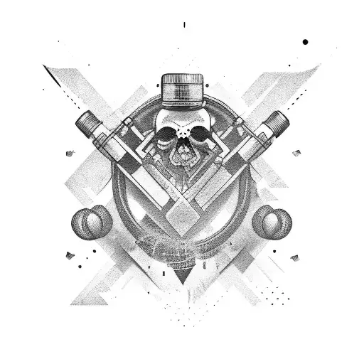 Combine elements of hip hop and rock music into a dynamic tattoo design tattoo design idea