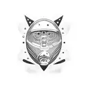 Blackhole espace interstellar face tattoo design idea