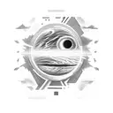 Blackhole espace interstellar face tattoo design idea