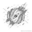 Black hole espace interstellar tattoo design idea